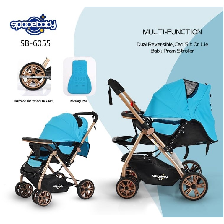 Stroller Spacebaby sb6055 Kereta Bayi Space Baby SB 6055 Bisa Hadap Ibu