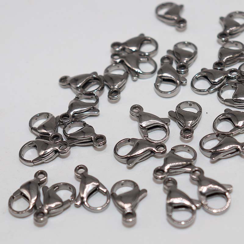 10Pcs / lot Konektor Rantai Gelang Kalung Bahan Stainless Steel