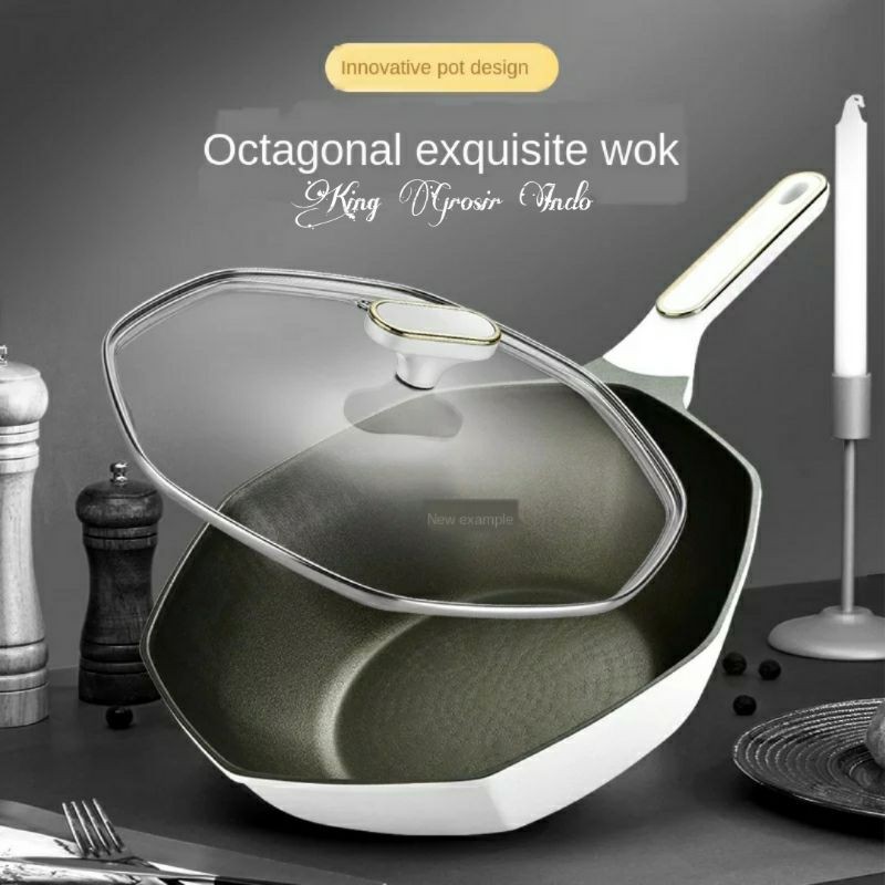 Teflon / Wajan Anti Lengket 32Cm Untuk Penggorengan / Octagonal Frying Pan / Panci Masak