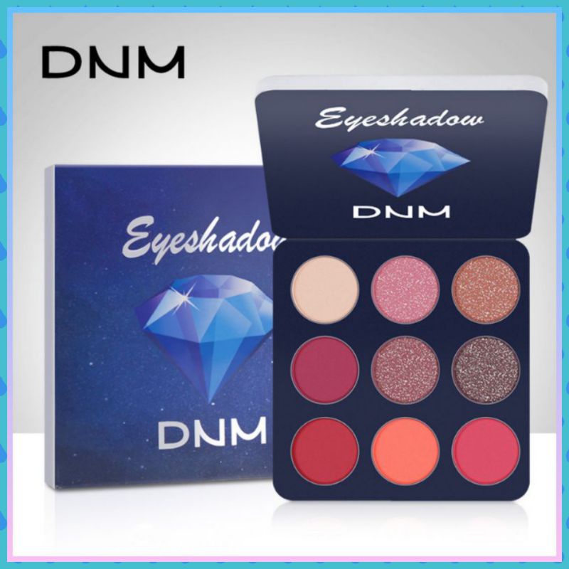 DNM Original Beauty Make Up 9 Colors Eyeshadow Disc Palette Kosmetik Alis 9 Warna