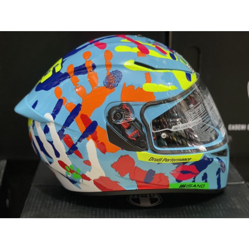 helm agv k3sv misano 2014 finger blue flou