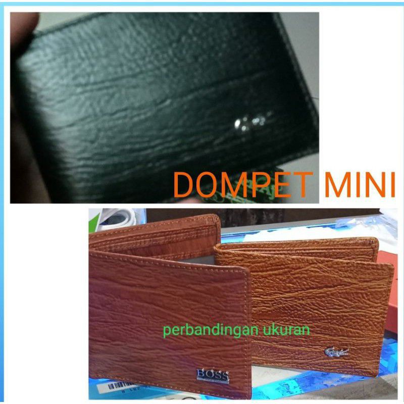 AFRIZRIZAL Dompet Kulit Pria Tipis Mini Slim Wallet (Kulit Sapi Asli) MOTIF SERAT KAYU