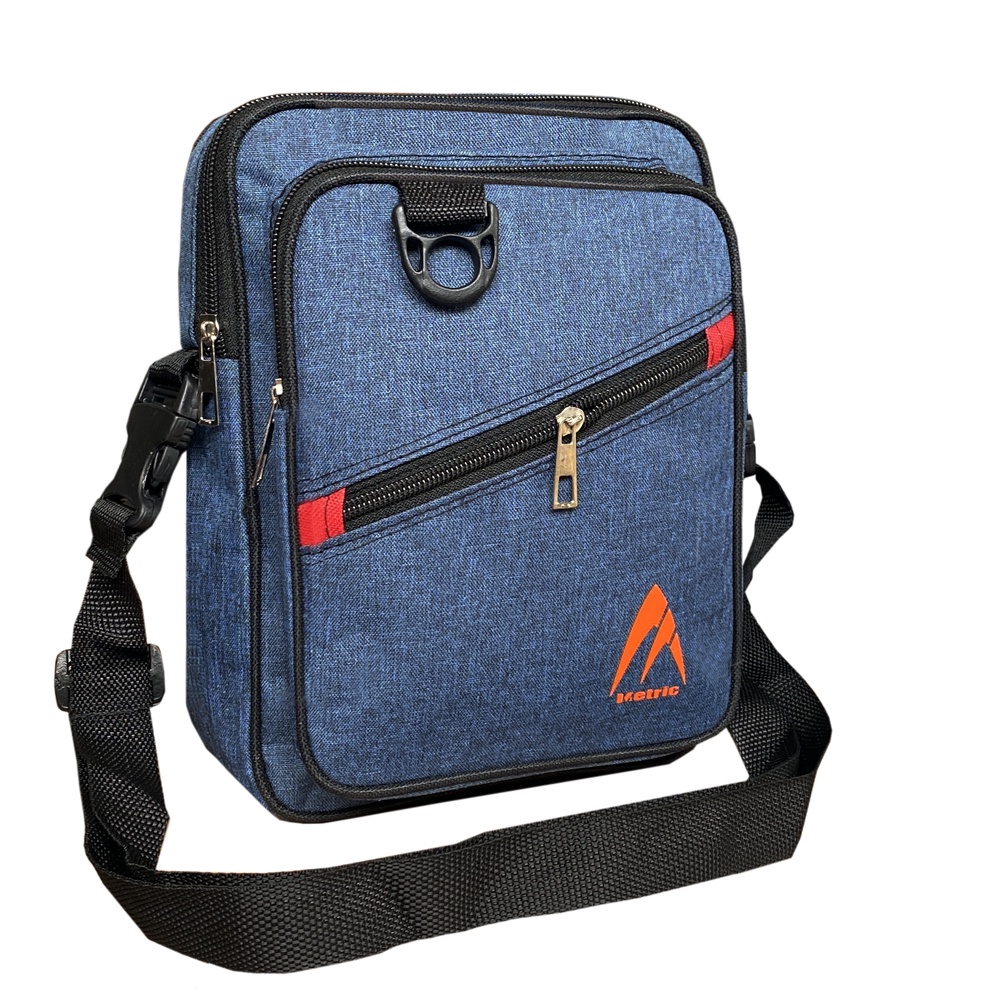 SHOPEE 6.6 SUPER SALE!! Fashion Pria Tas Selempang Metric Original K-018 Tas Sligbag Pria dan Wanita Tas Outdoor Tas Slempang Formal Tas Gadget Tas Smartphone - Navy Blue