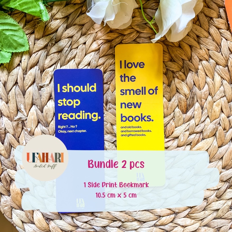 

Bundle 2 Pcs - Bookmark - Pembatas Buku Funny Sayings