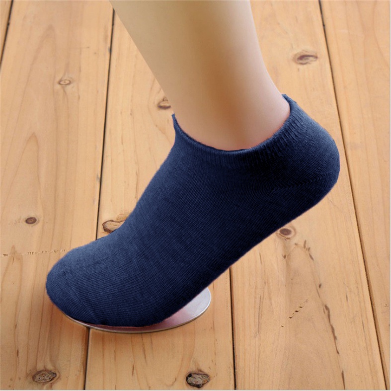 Kaos Kaki Ankle Cute Kaos Kaki Pendek Polos dan Motif Semata Kaki Import Murah Motif Polos-POLOS NAVY