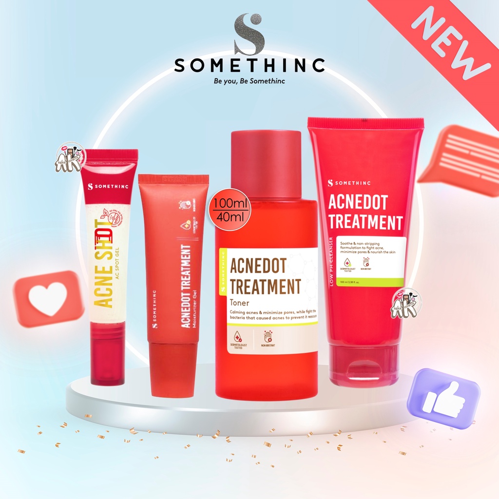 SOMETHINC ACNEDOT TREATMENT SERIES ( TONER / LOW PH CLEANSER / MOISTURIZER GEL / SPOT GEL )