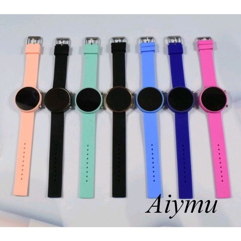 JAM TANGAN WANITA LED WATCH DIGITAL STRAP RUBBER SILICON BULAT