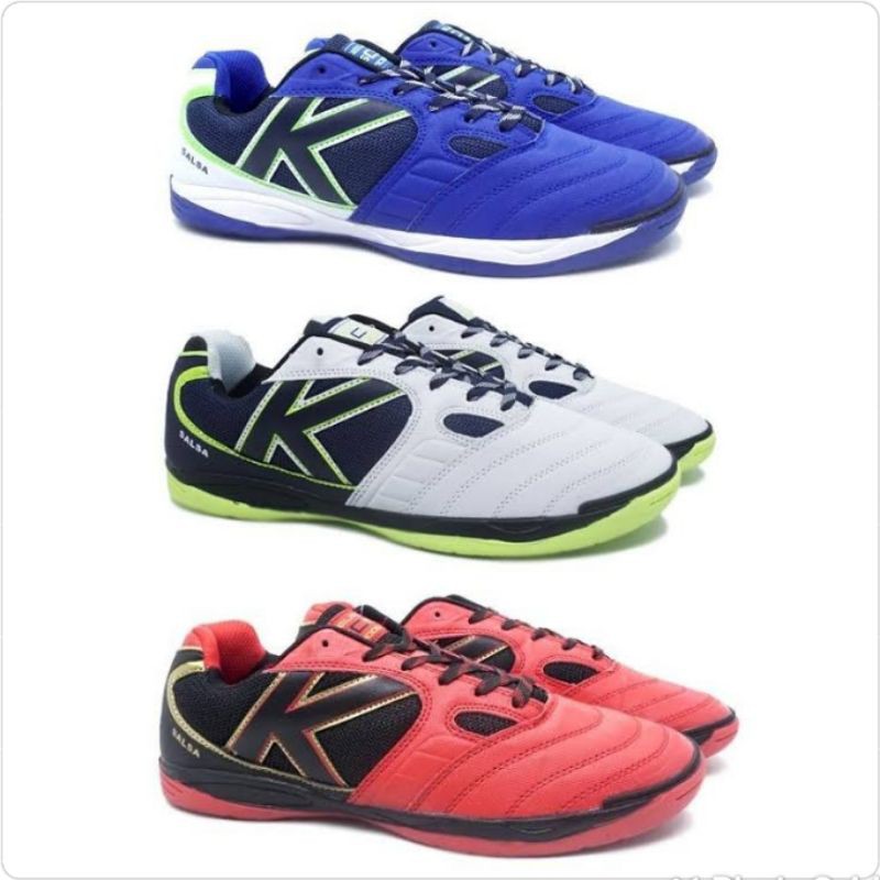 Kelme sepatu futsal salsa biru/putih/merah