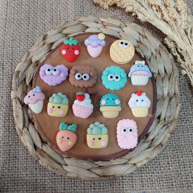 ♠️ 25pcs clay resin karakter dove cookies grosir