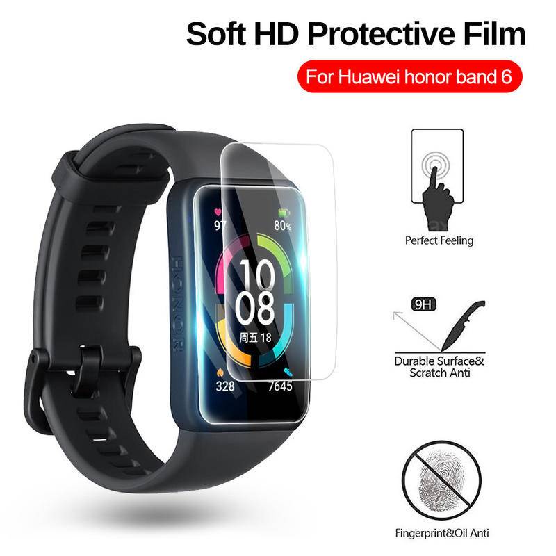 1pc Pelindung Layar Smartwatch Huawei Honor Band 7 6 Pro Bahan TPU