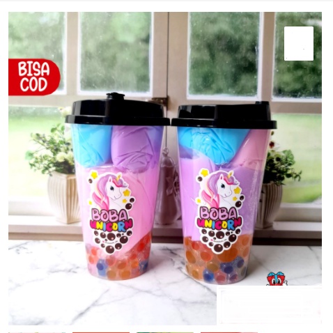 MAINAN SLIME UNICORN / SLIME BOBA UNICORN RAINBOW