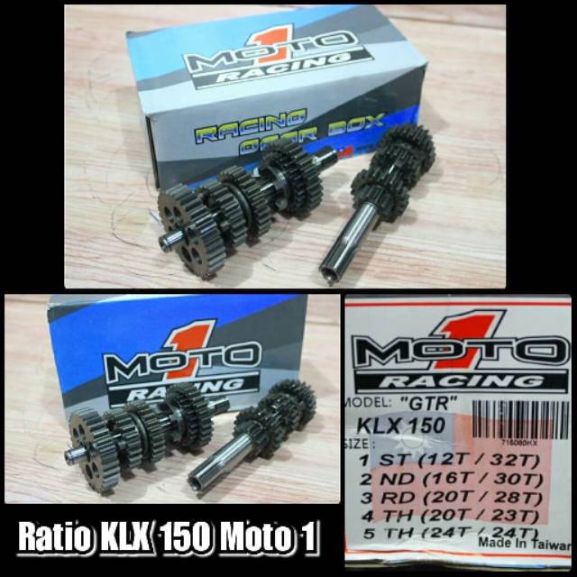 Gear rasio klx150L moto1 gir ratio klx150L moto1 racing