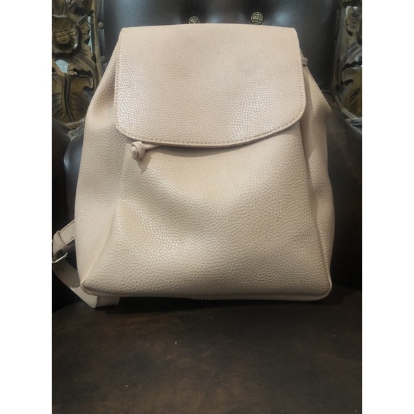 tas ransel kulit jeruk preloved miniso