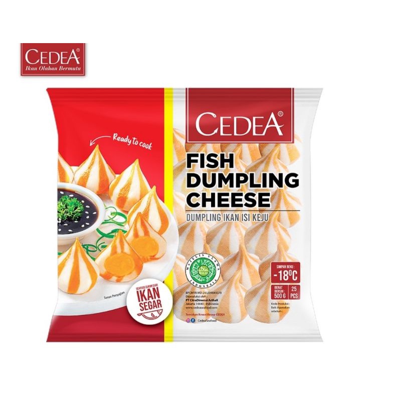 

CEDEA FISH DUMPLING CHEESE 500g / Dumpling Cheese / Bakso Ikan Isi keju / Frozen Food