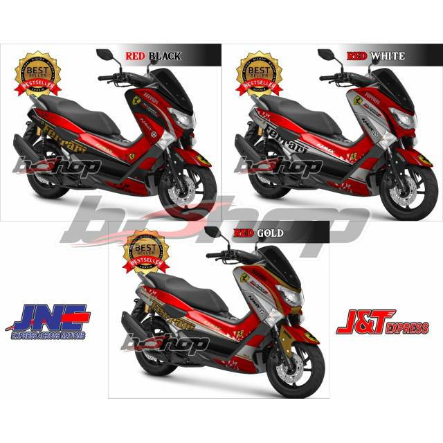 Decal stiker NMAX variasi Ferrari sticker