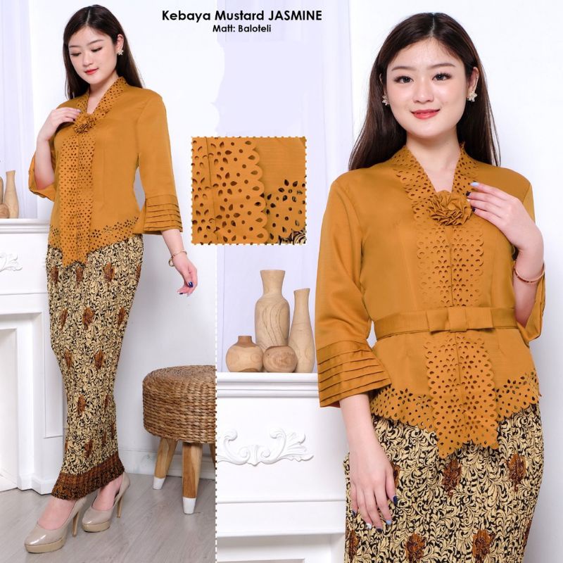Kebaya Encim Modern Katun Laser Cut katun/baju atasan kebaya-5