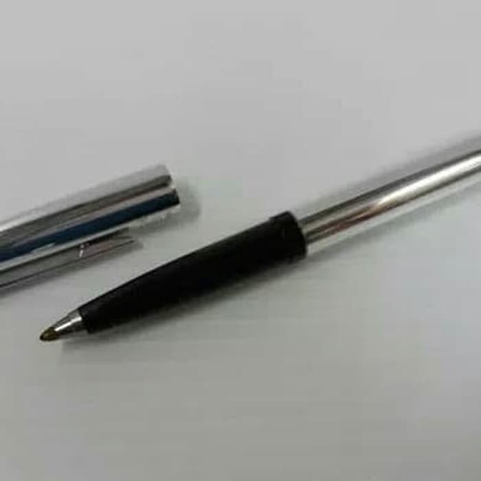 

PEN / BALLPOINT / PULPEN RL BARREL PENTEL RS3 &#40- SILVER &#41- JAPAN GROSIR - Hitam
