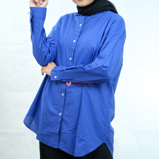 Lady Long Kemeja (Oversized Kancing Lengan 1)