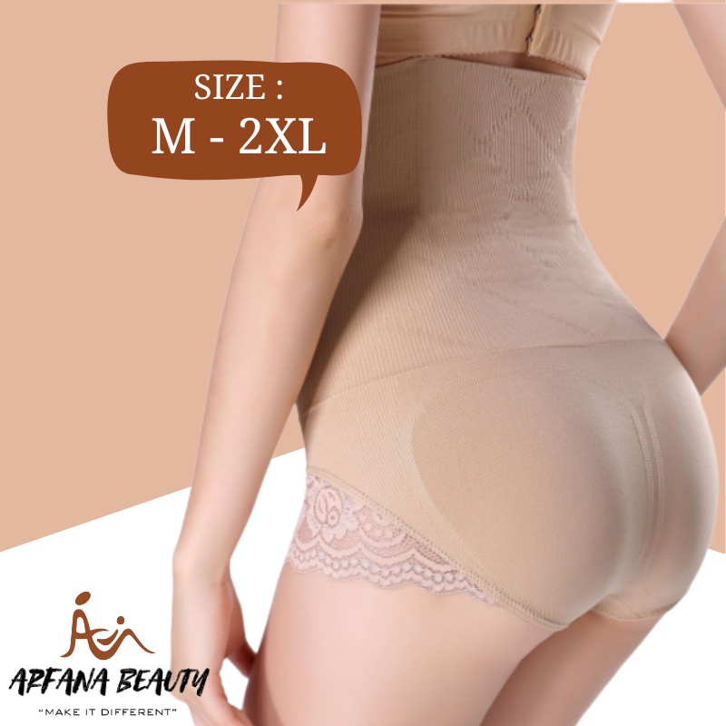 Celana Pelangsing Super Highwaist Pengecil Perut Buncit Celana Dalam Korset Wanita Pembakar Lemak Body Shaper Korset Munafie Ori Waist Slim Pants Renda Long Lace Import Termurah Original