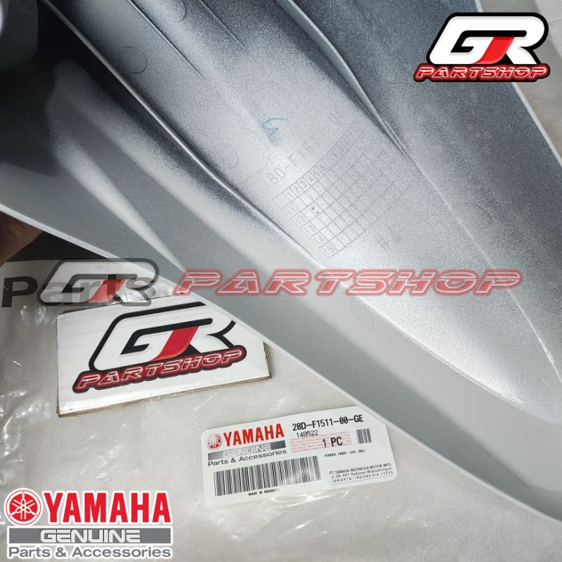 spakbor depan mio smile 28D putih ori ygp original yamaha slebor fender front