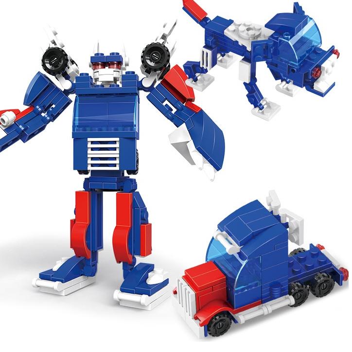 Jangan Ketinggalan order..  Lego Transformer Mainan Balok Edukasi Karakter Kartun Mainan Balok DIY 3
