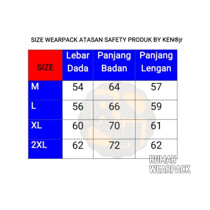 Baju Safety/ Wearpack Safety Atasan Warna Oranye Kombinasi Hitam