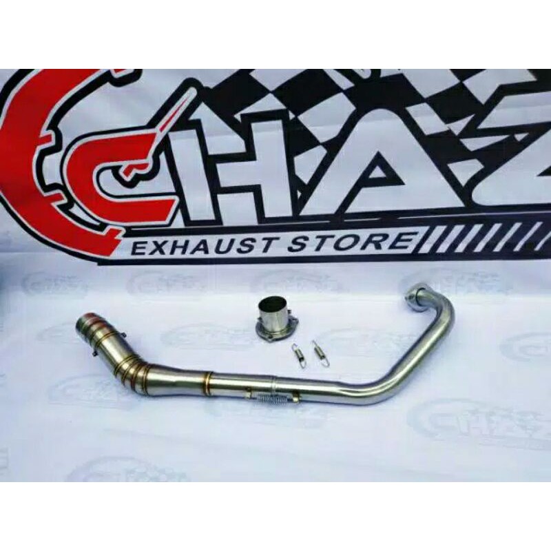pipa knalpot satria fu karbulator + adaptor ready