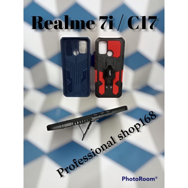 PS - REALME 7i / C17 CASE ROBOT CASE I-CRYSTAL SERIES STANDING HARDCASE KLIP CASE COVER CASING HP