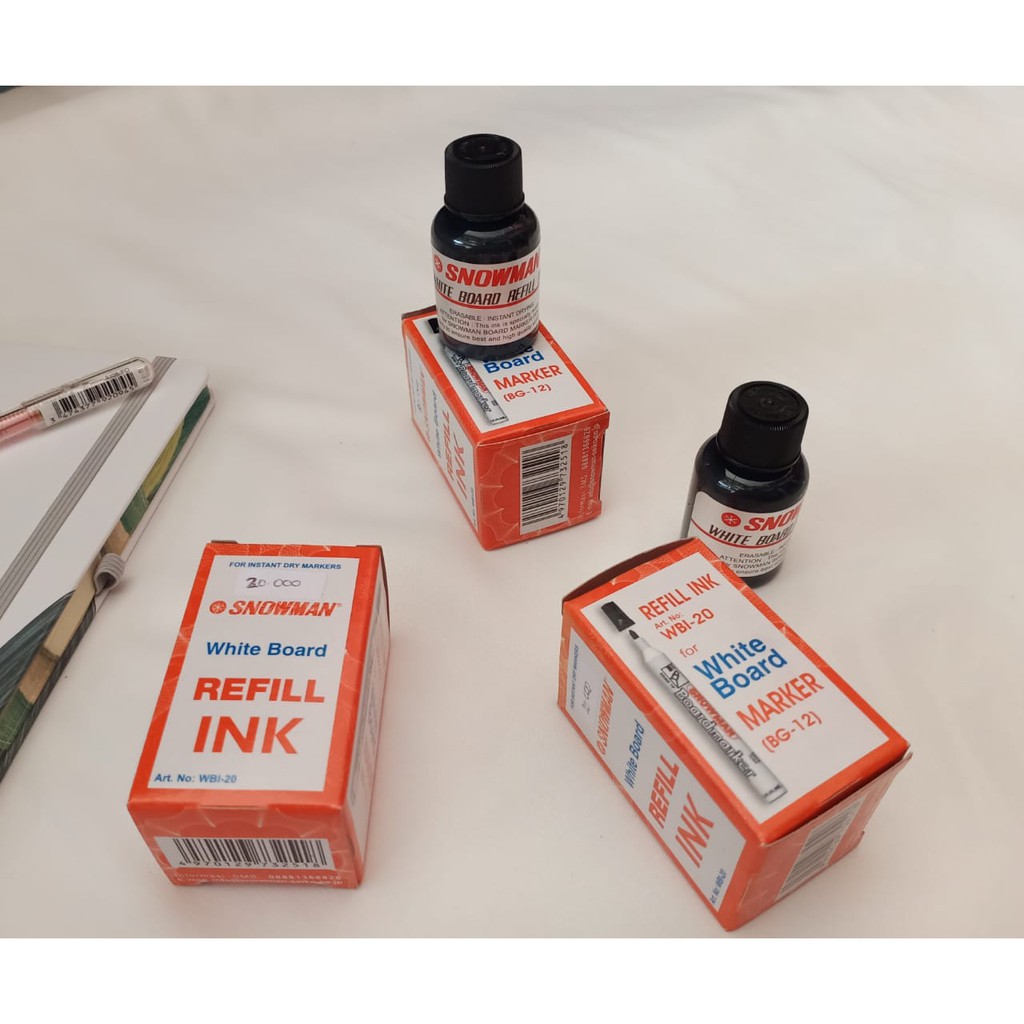 

Tinta Whiteboard Refill Spidol Papan Tulis Ink (Hitam) SNOWMAN