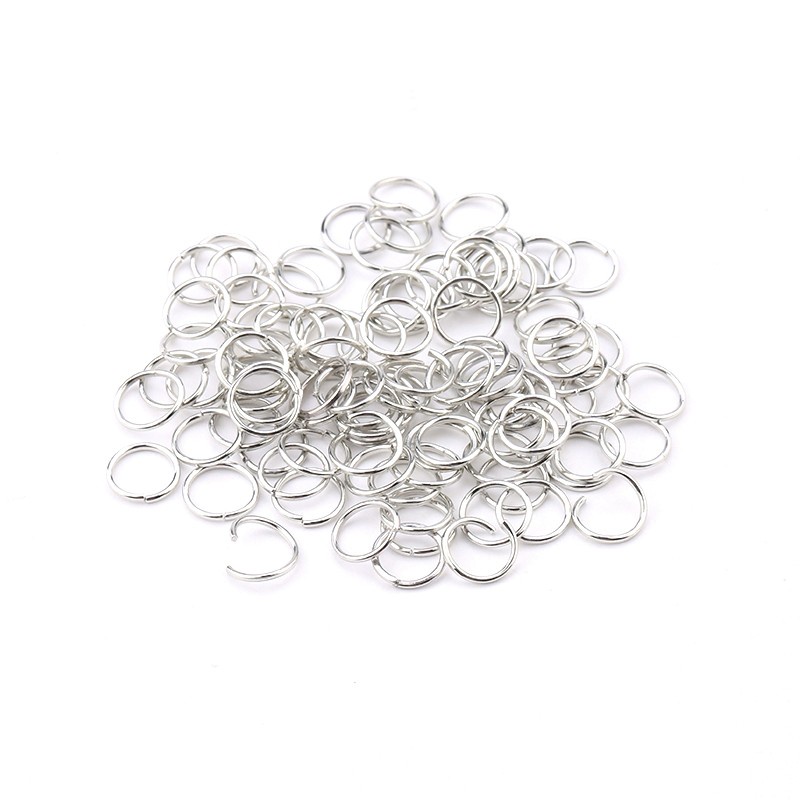 30G/lot 4 Mm/5 Mm/6 Mm/7 Mm/8 Mm/10 Mm Paduan Seng Terbuka Lompat Cincin Perak/emas Split Cincin Konektor untuk DIY Membuat Perhiasan 5 Warna