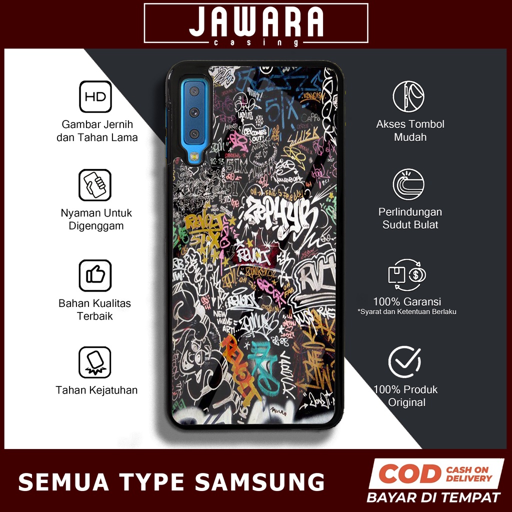 Case Samsung A7 2018 Case Hp Samsung A7 2018 Premium Glossy Jawara Casing [GRFY] Casing Hp Samsung A