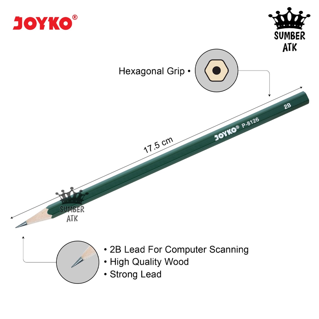

Pensil Pencil Joyko P-8126 2B 1 Box 12 Pcs