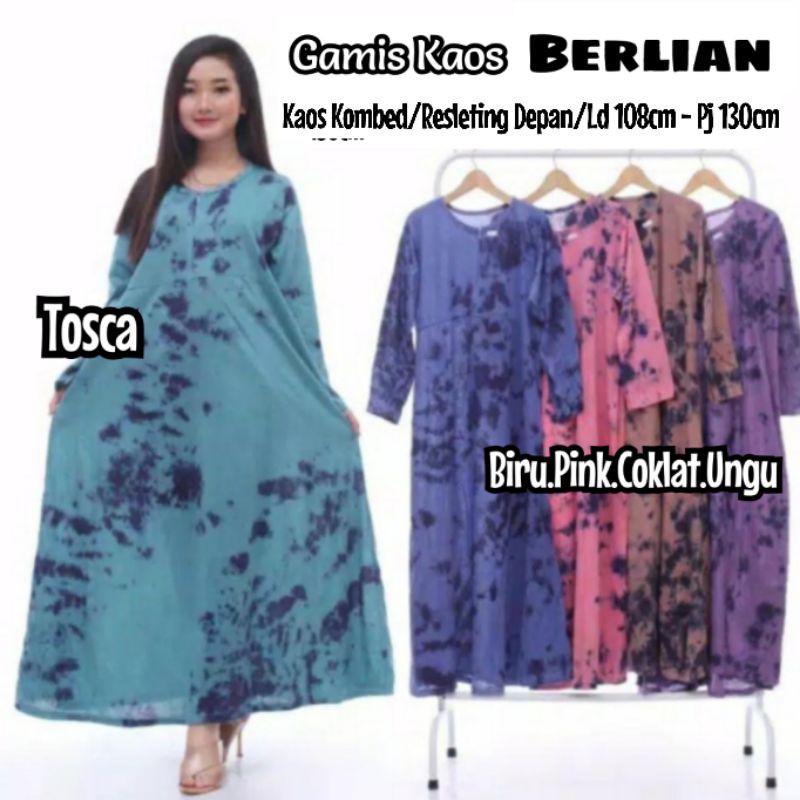 Baju Tidur Wanita Muslimah Bahan Kaos, Gamis Kaos Murah, Longdress Busui