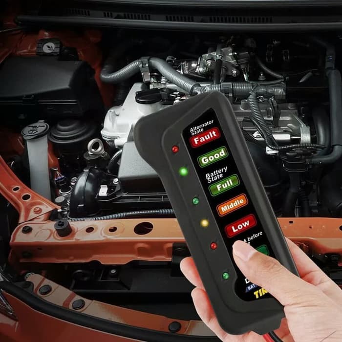 Alat Tester Aki Mobil Motor Led Tester Alternator Battery Test Accu