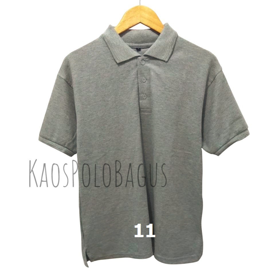 Kaos Polo Shirt Polos Bahan Lacoste Katun Gratis Ongkir Grosir Murah - Abu Misti