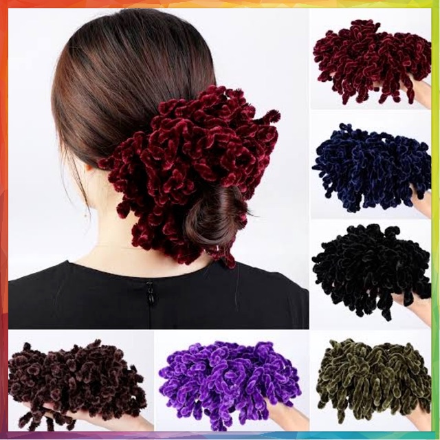 Ikat Rambut Ubur-Ubur / Kunciran Cendol / Cepolan Hijab Scrunchie