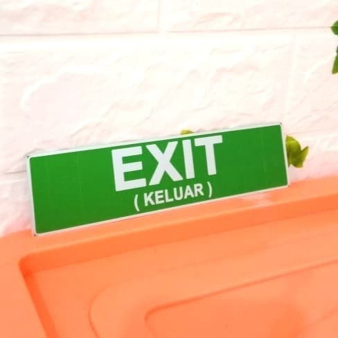 

SIGN LABEL EXIT ( KELUAR ) HIJAU UK 19,5X4,5CM
