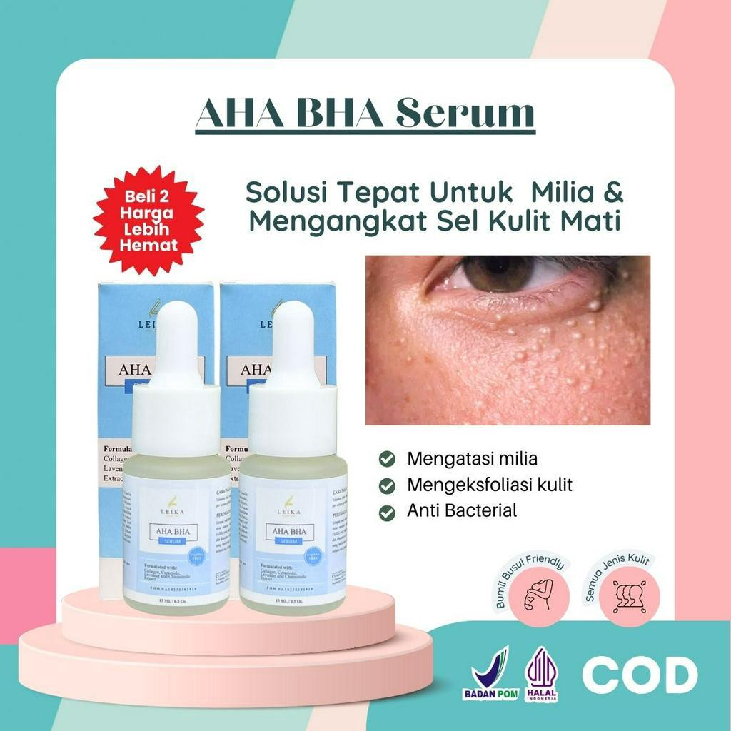 2 PCS AHA BHA SERUM Penghilang Milia Paling Ampuh Serum Milia Di Bawah Mata Milia Removal Solusi Mil