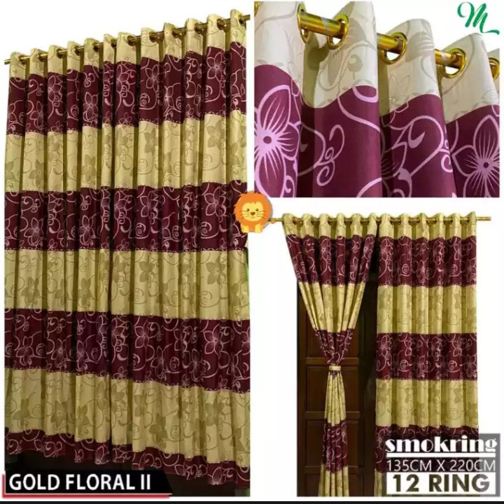 GORDEN SMOKRING RING 12 GOLD FLORAL