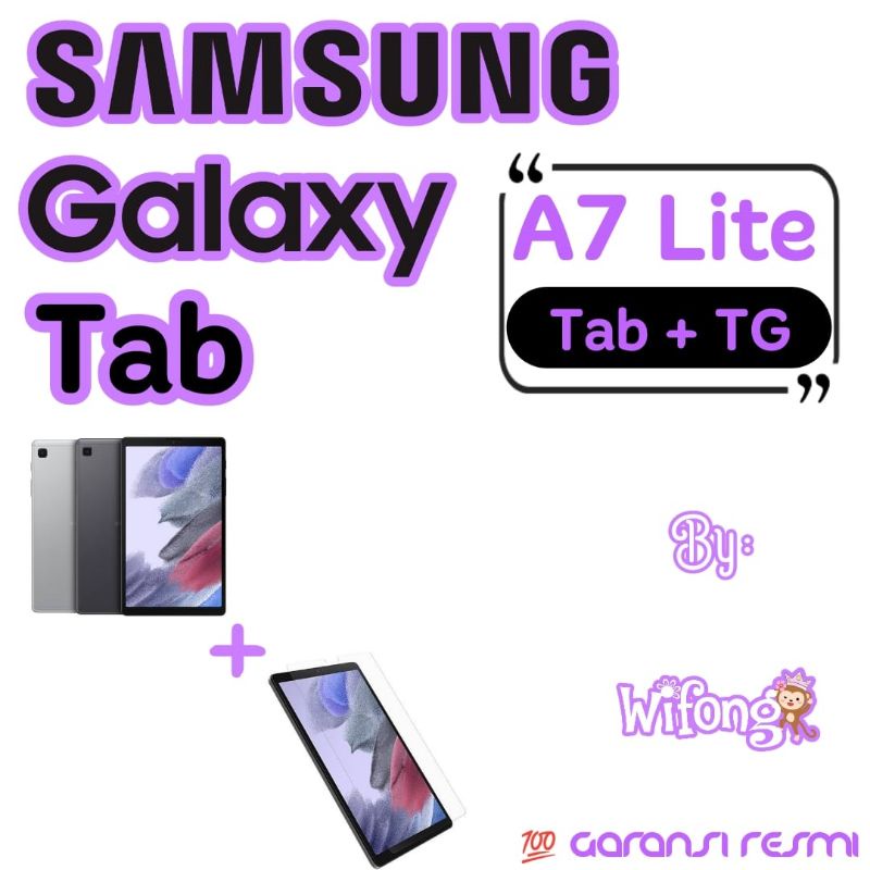 Samsung Galaxy Tab A7 Lite T225 3GB/32GB 8.7inch Garansi Resmi Free Stylus Pen-Tab + Tempered Glass
