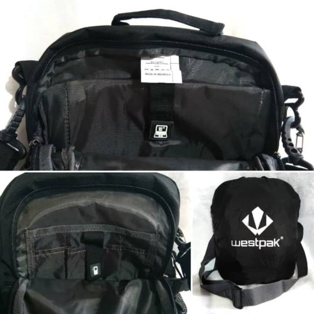 Tas selempang pria tablet 10 - 11 inch - travel pouch - WESTPAK 98WP23 original free rain cover