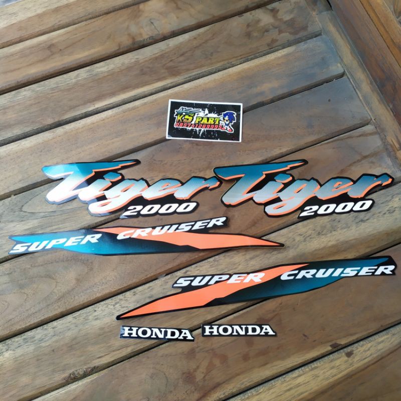 stiker striping body tiger lama tiger lawas tilas hijau