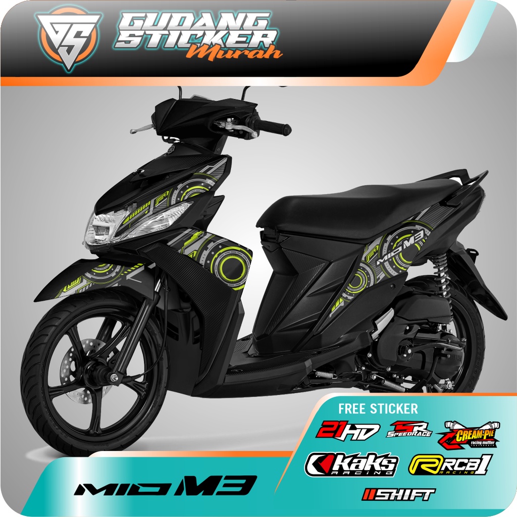 STRIPING SEMIFULL MOTOR MIO M3 NEW VARIASI AKSESORIS SEPEDA MOTOR