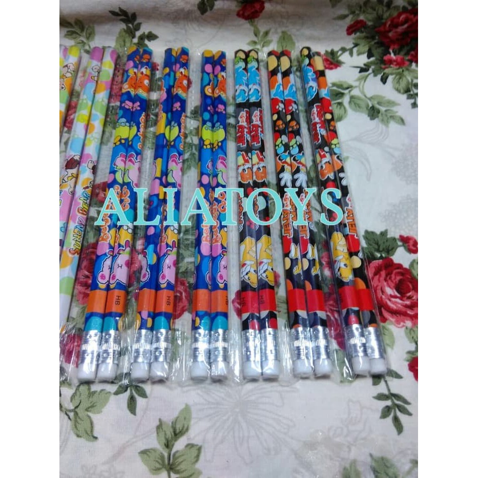 

SPECIAL EDITION Pensil Kayu HB Motif Kartun dengan Ujung Penghapus 2 pcs Murah