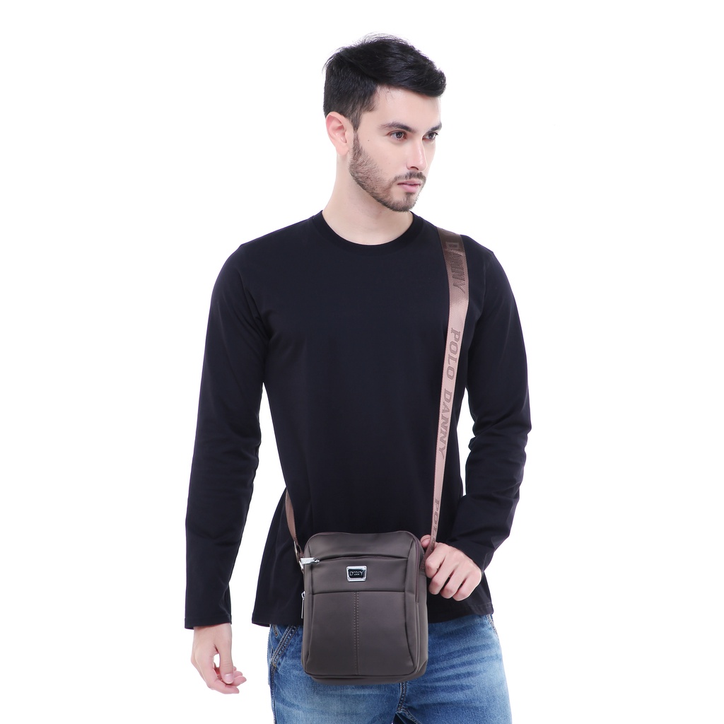 Tas Slempang Pria Polo Danny Tas Samping Pria Import Premium size M