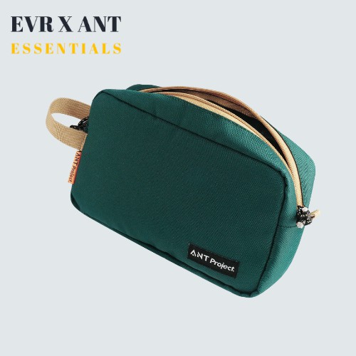 ☀ EVR X ANT ☀ Dopp Kit Irish Hijau Botol - Pouch - Tas Tangan - Clutch