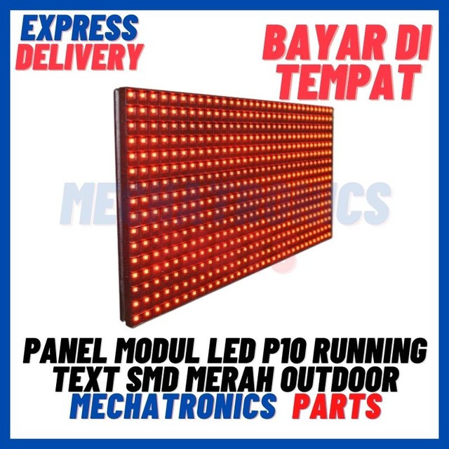 [DSP-9369] PANEL MODUL LED P10 RUNNING TEXT SMD MERAH OUTDOOR