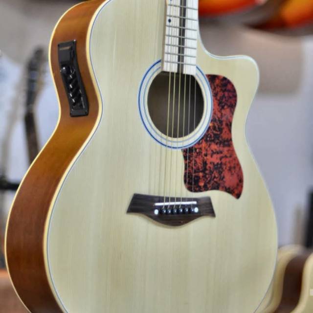 Gitar Akustik Elektrik Natural C Fretboard Mapel