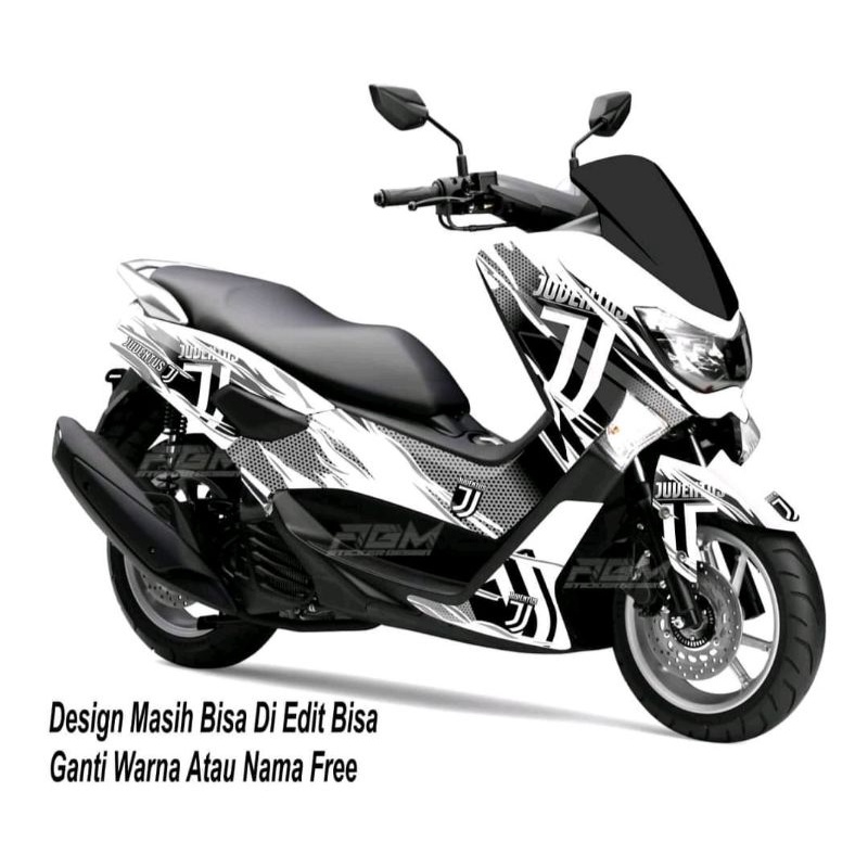 striping stiker dekal full bodi nmax old motif juventus