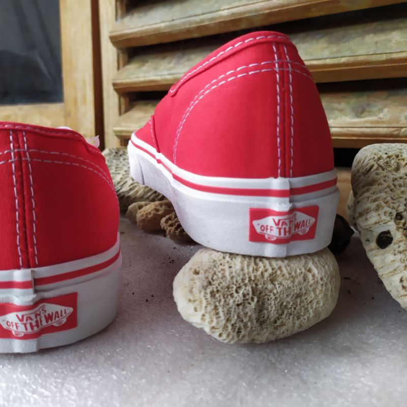 VANS AUTHENTIC CLASSIC RED TRUE WHITE ORIGINAL RESMI NAVYA